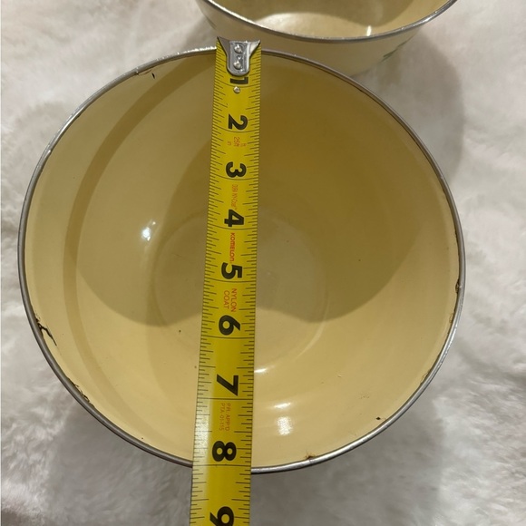 Floral Enamel Large Vintage Mixing Bowl Set Roses Floral Flower Cottagecore - Picture 3 of 13